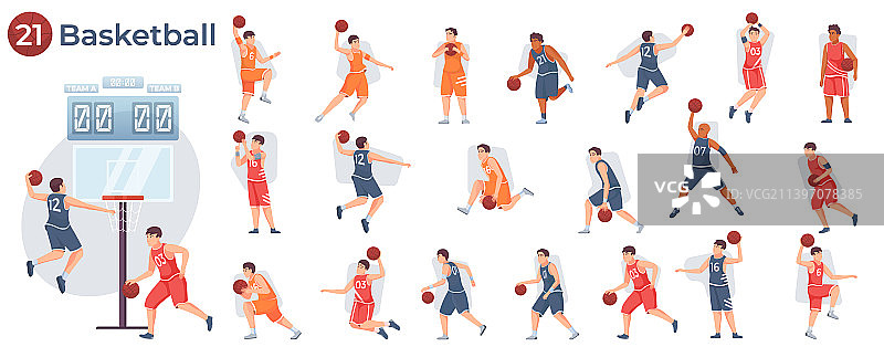 篮球组合合集图片素材