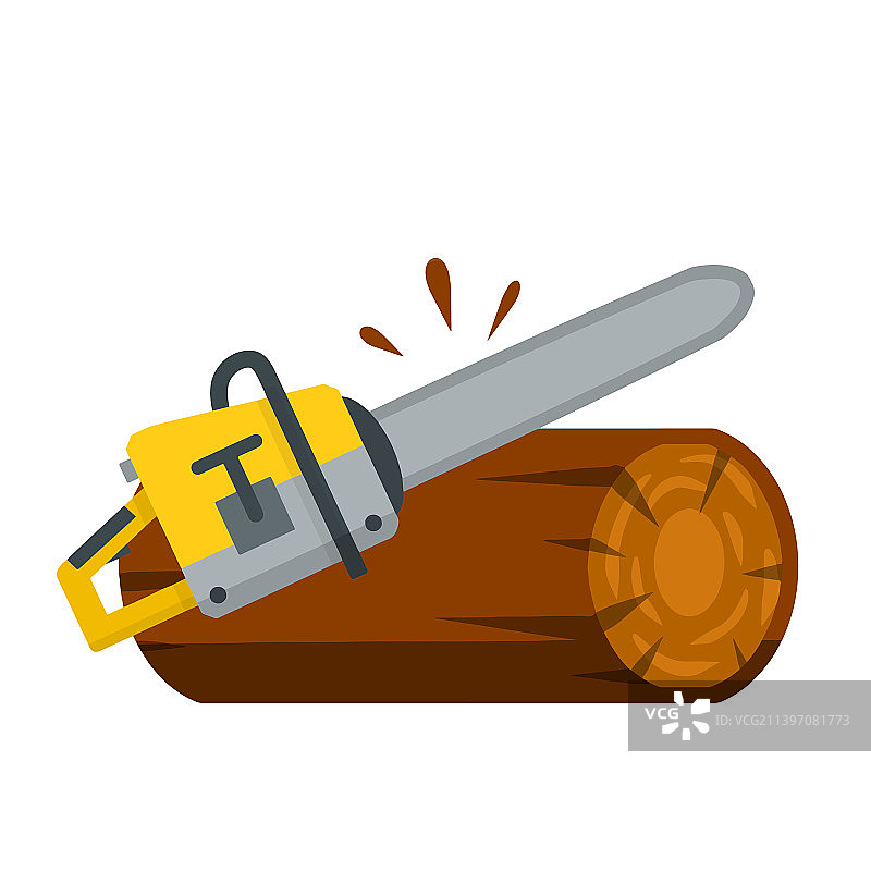 伐木工人用锯切割木材工具图片素材