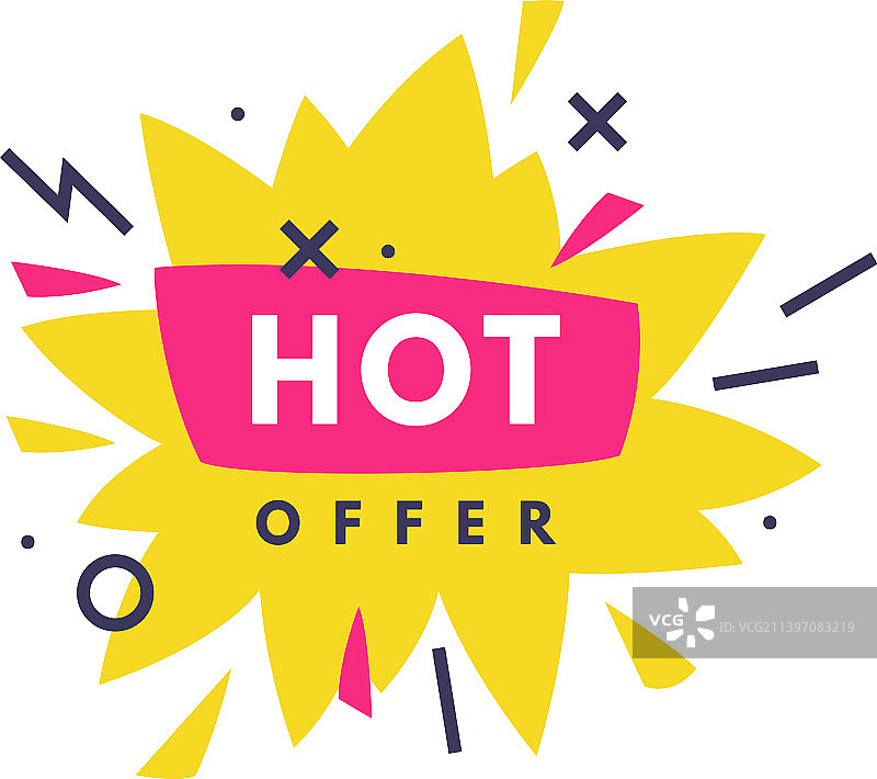 爆炸式热门促销倒计时徽章图片素材