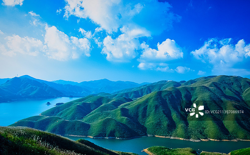 广西桂林全州天湖旅游景区自然湖泊风光图片素材