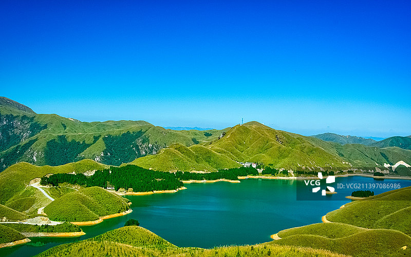 广西桂林全州天湖旅游景区自然湖泊风光图片素材