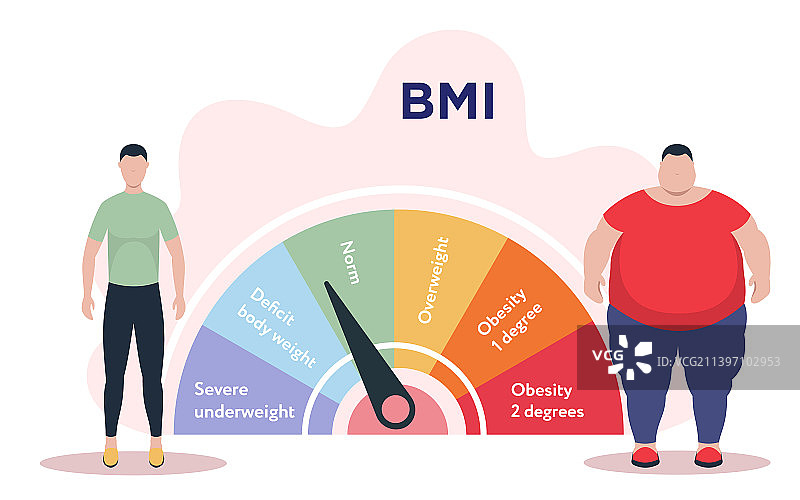 扁平设计风格的身体质量指数海报图片素材