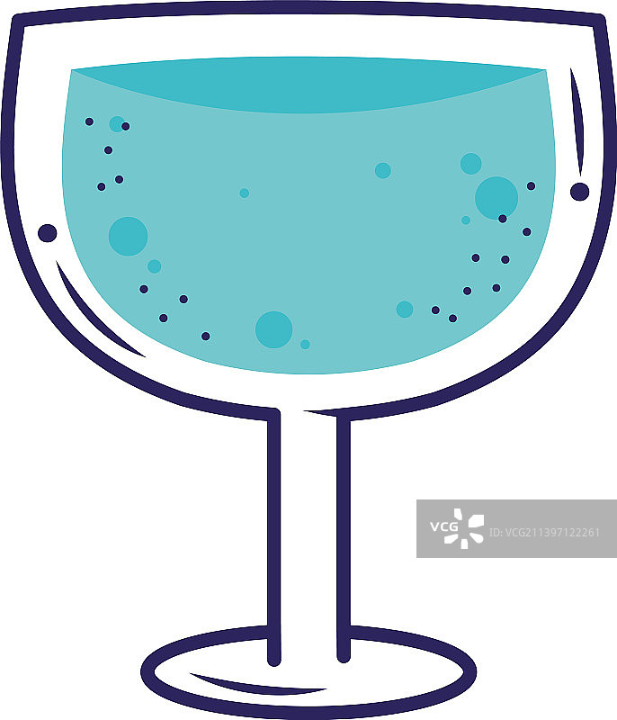 蓝色鸡尾酒饮品杯图片素材