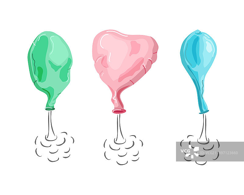 气球漏气飞走科学原理图片素材