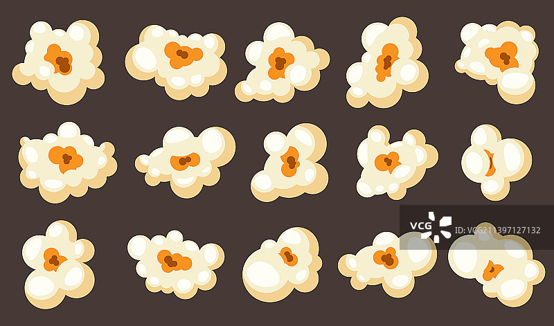 不同形状的爆米花图片素材