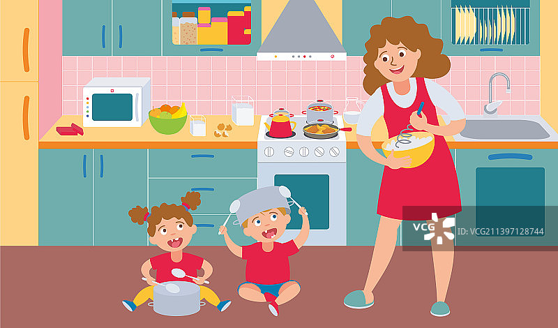 儿童不良行为扁平设计图片素材