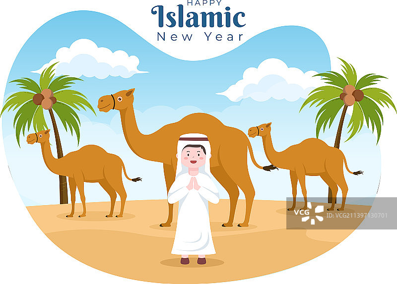 伊斯兰新年背景图片素材