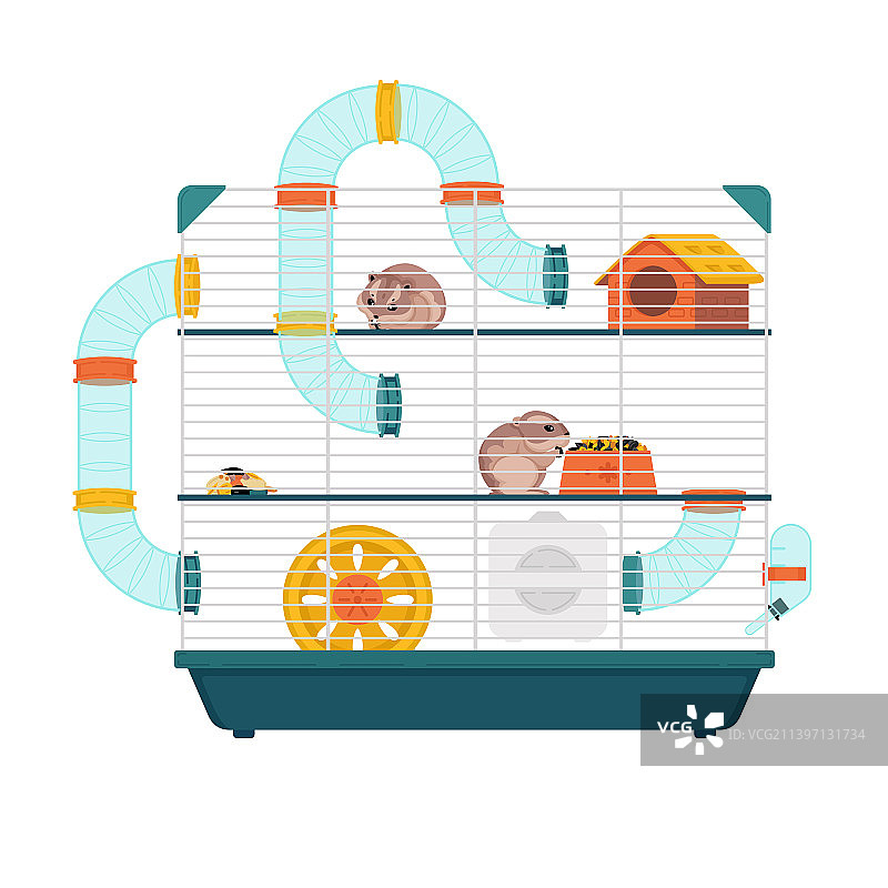 三层仓鼠笼图片素材