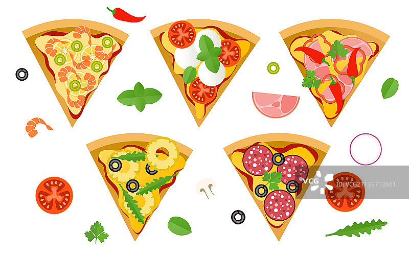 意大利披萨快餐菜单图片素材