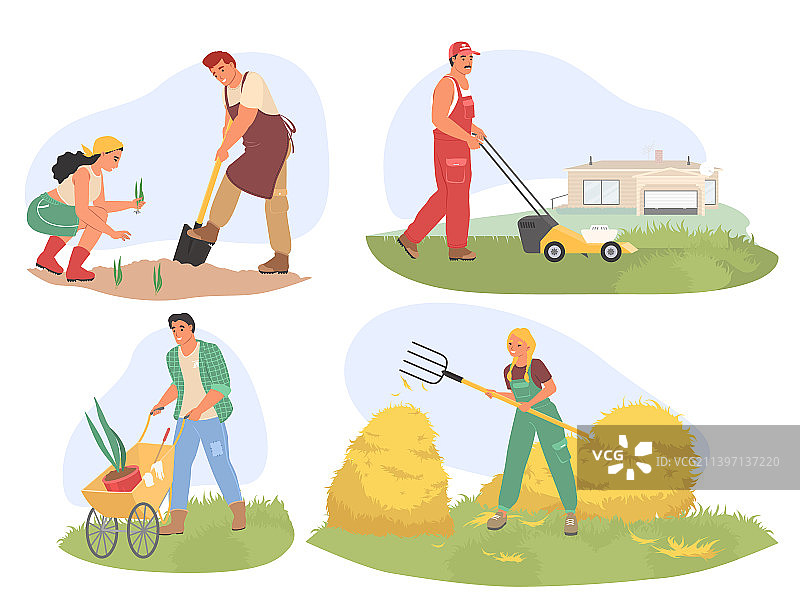 农场生活与农业工人合集图片素材