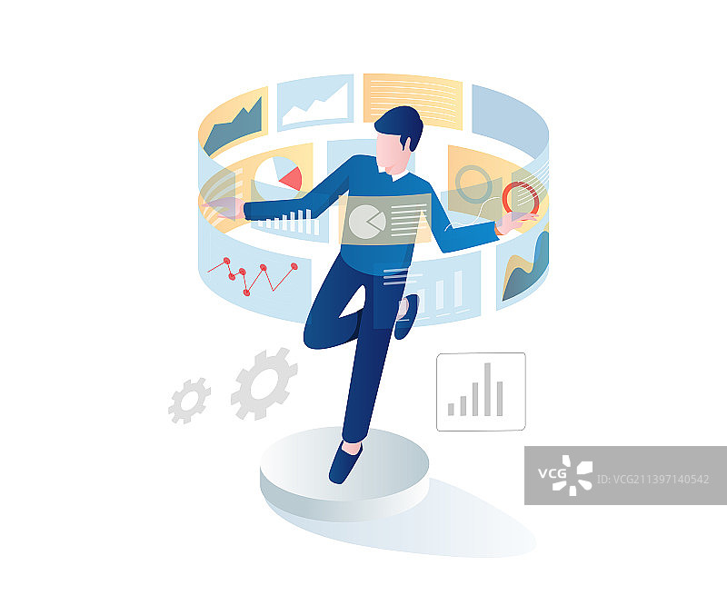 带有男性人物的机载监控App图片素材