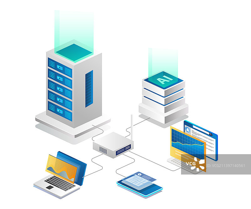 人工智能服务器网络图片素材