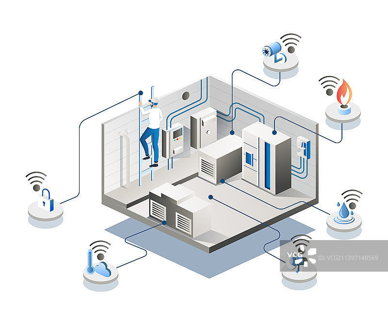 地下室安全感应器图片素材