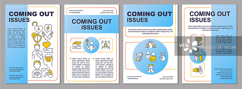 即将发布蓝色宣传册模板图片素材