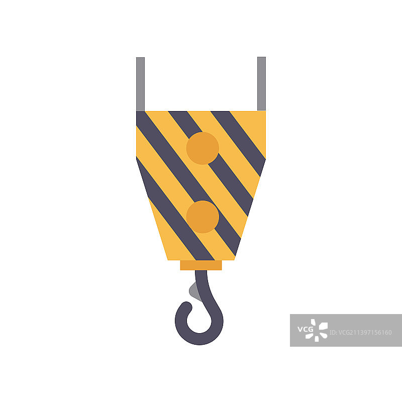 建筑行业吊钩图标和起重机图片素材