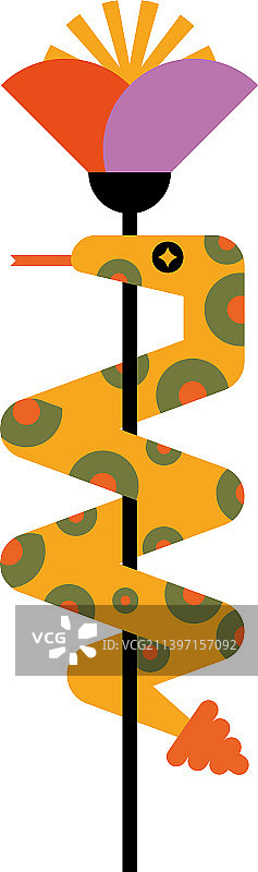 蛇与花图片素材