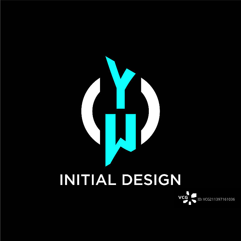 YW圆形字母组合标志图片素材