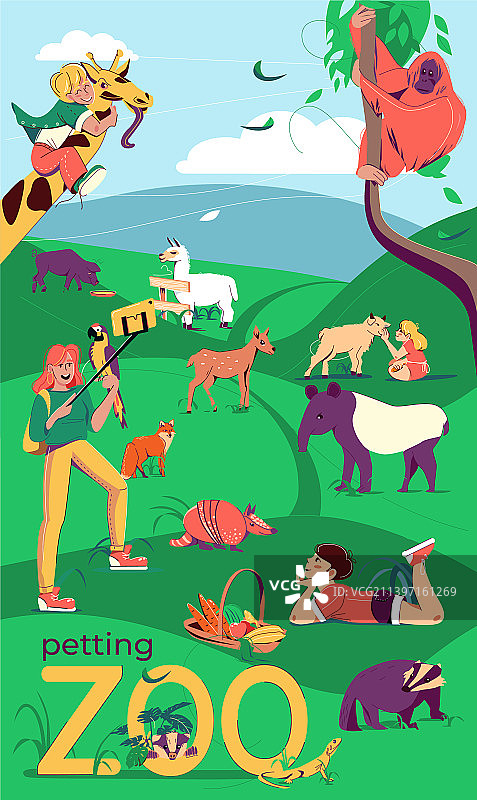 户外宠物动物园背景图片素材