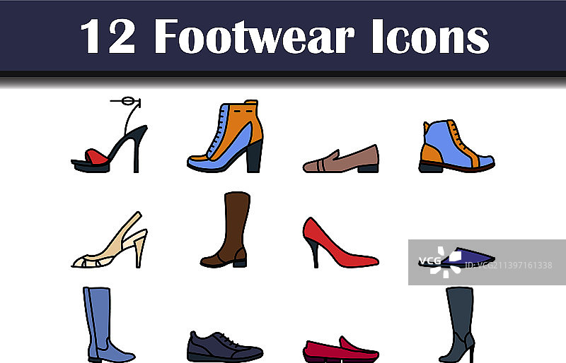 鞋类图标合集图片素材