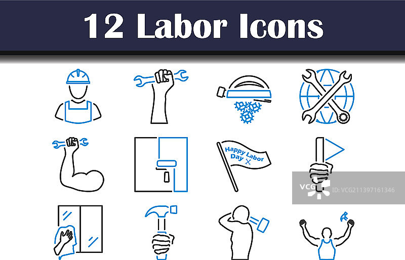 劳工图标合集图片素材
