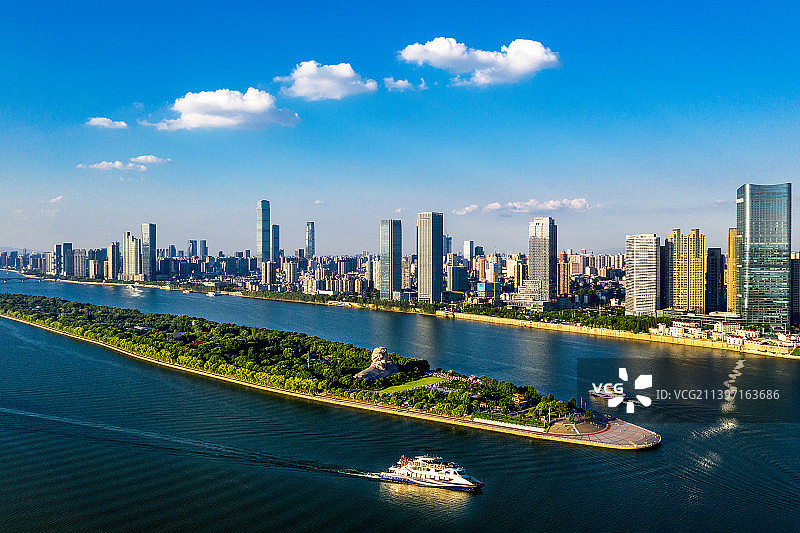 长沙橘子洲头图片素材