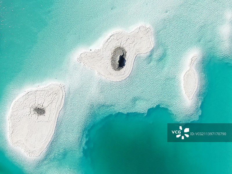 青海 大柴旦翡翠湖  天空之境 创意图片素材