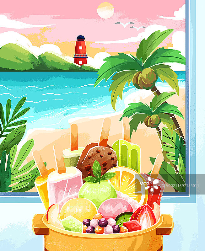 夏天冰激凌图片素材