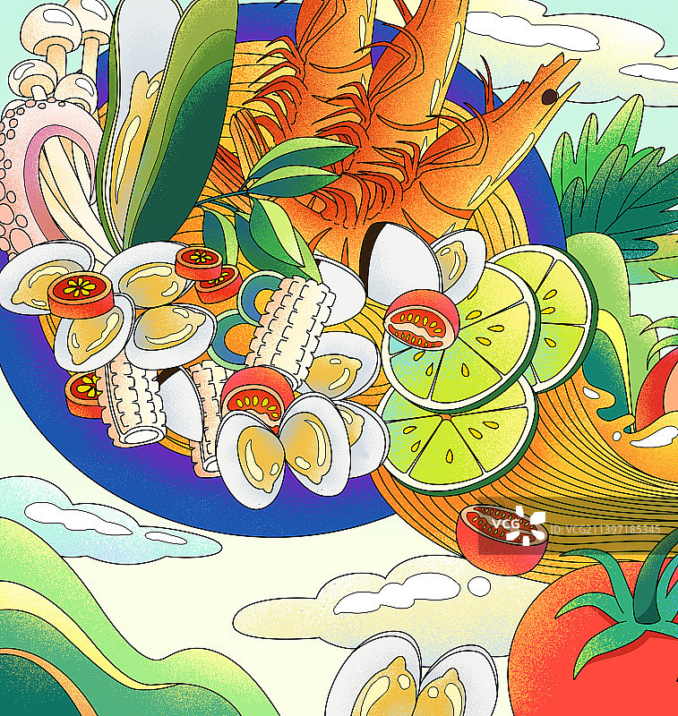 泰国冬阴功汤图片素材