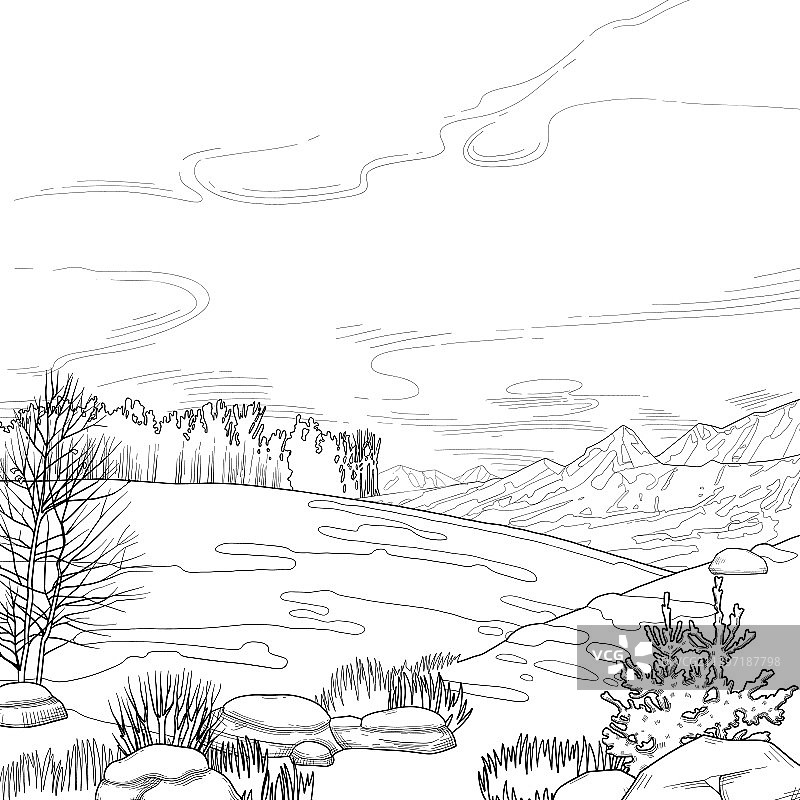 雪山景观图片素材