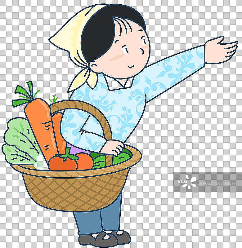 乡村女性元素图片素材