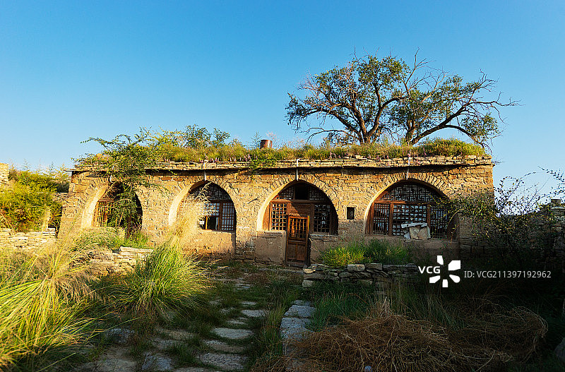 老牛湾明朝屯兵兵营老房子图片素材