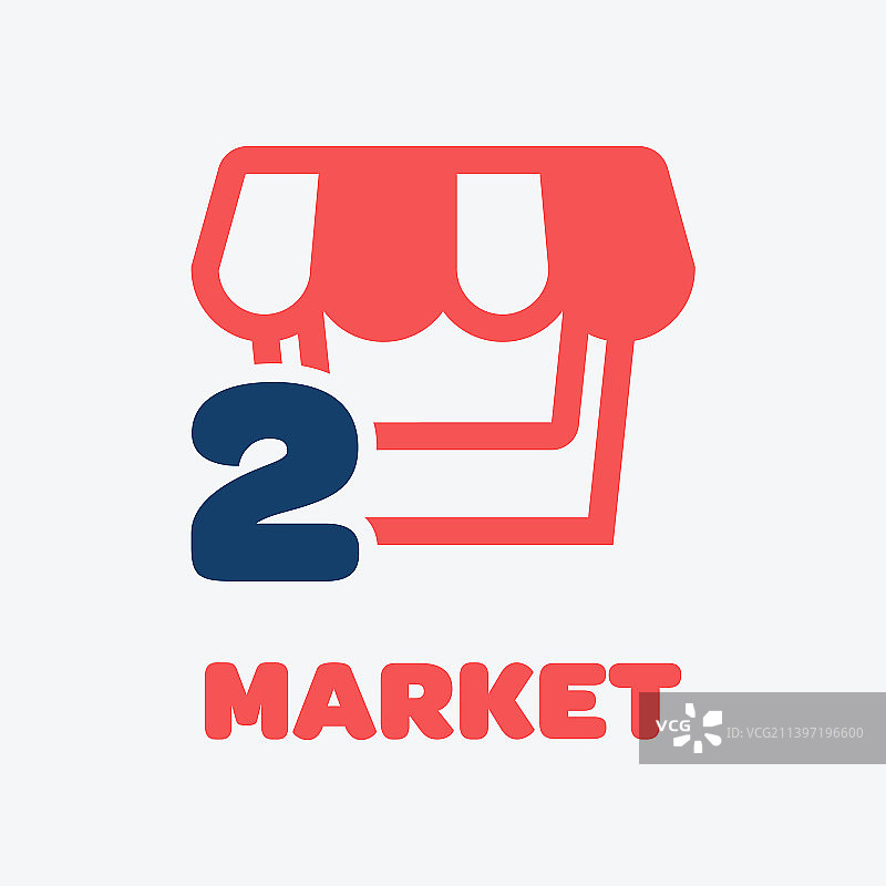 数字2市场标志图片素材