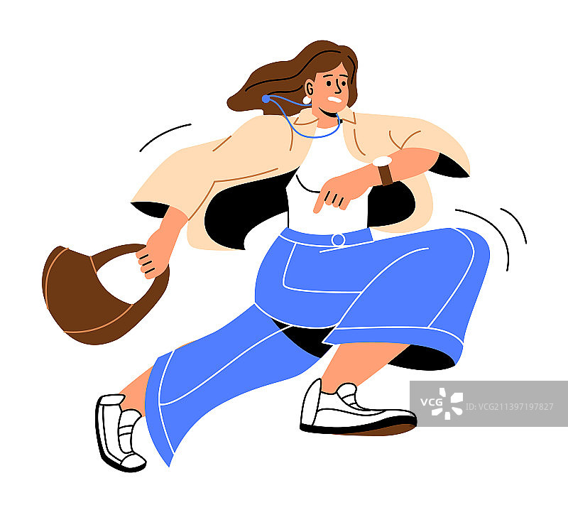 迟到的商务人士图片素材