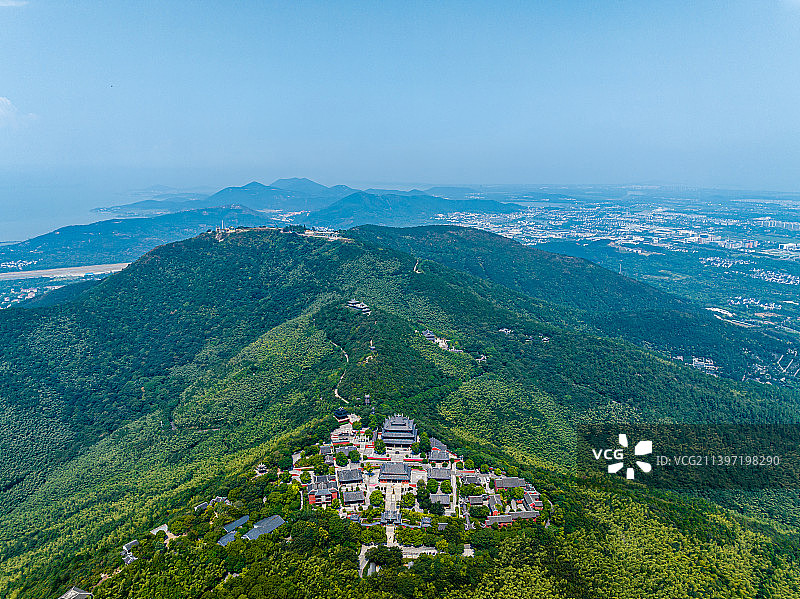 江苏苏州穹窿山景区航拍图片素材