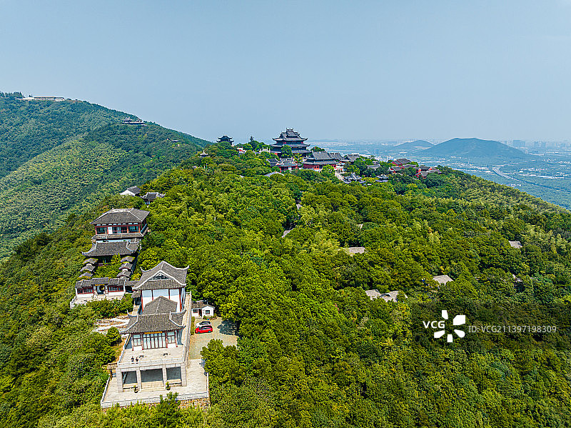 江苏苏州穹窿山景区航拍图片素材