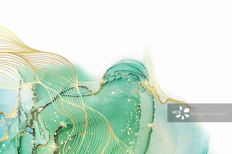 绿色大理石水彩背景图片素材