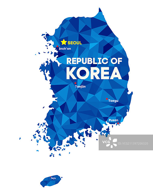 韩国地图图片素材