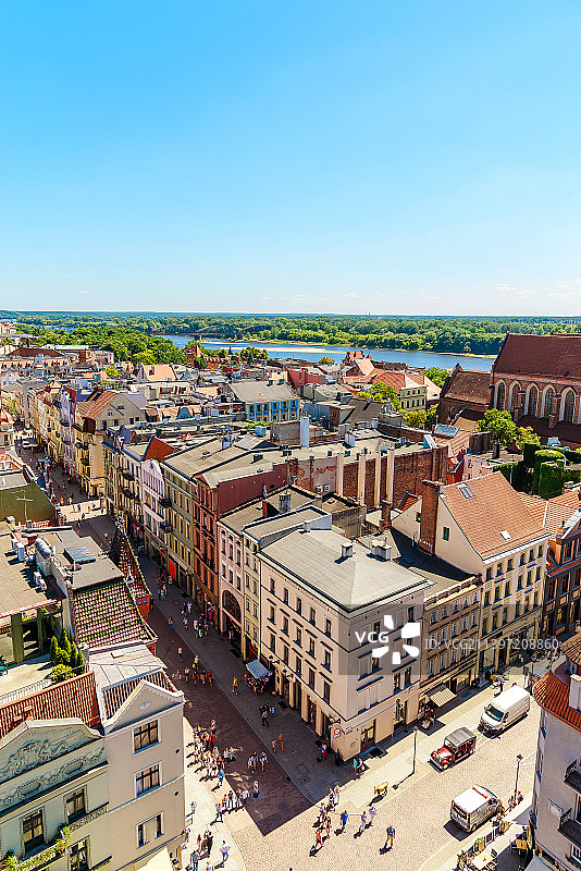 波兰托伦老城区城市风光图片素材