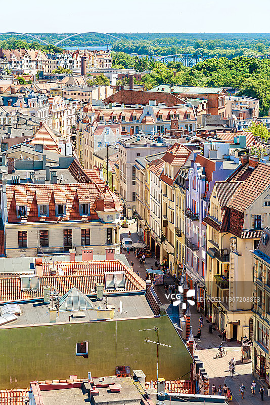 波兰托伦老城区城市风光图片素材