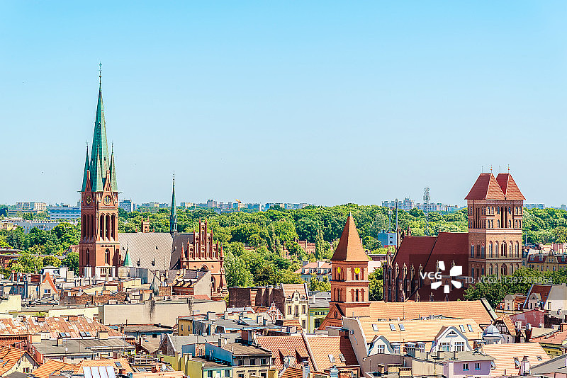 波兰托伦老城区城市风光图片素材