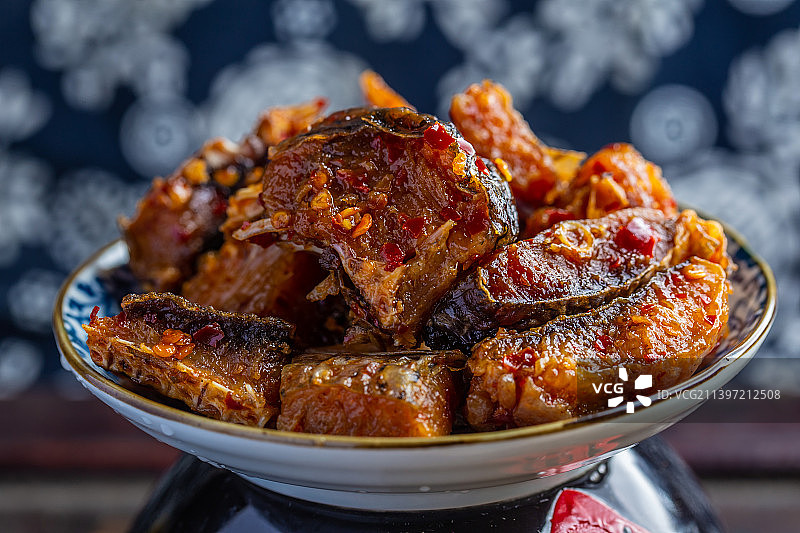 香辣熏鱼美食图片素材