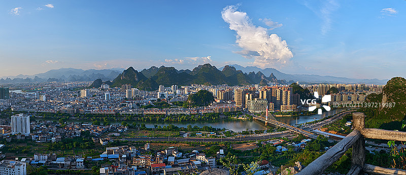 广西贺州市八步区全景图2022年图片素材