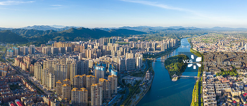 航拍城市公园图片素材