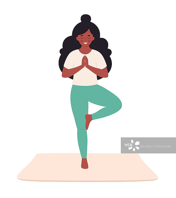 女人练瑜伽，健康生活图片素材