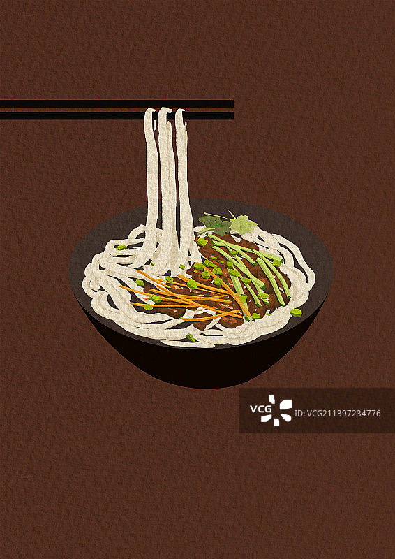 当地美食炸酱面图片素材