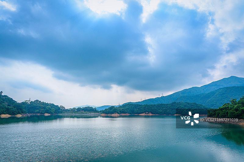香港城门水塘郊野公园湖泊自然风光图片素材