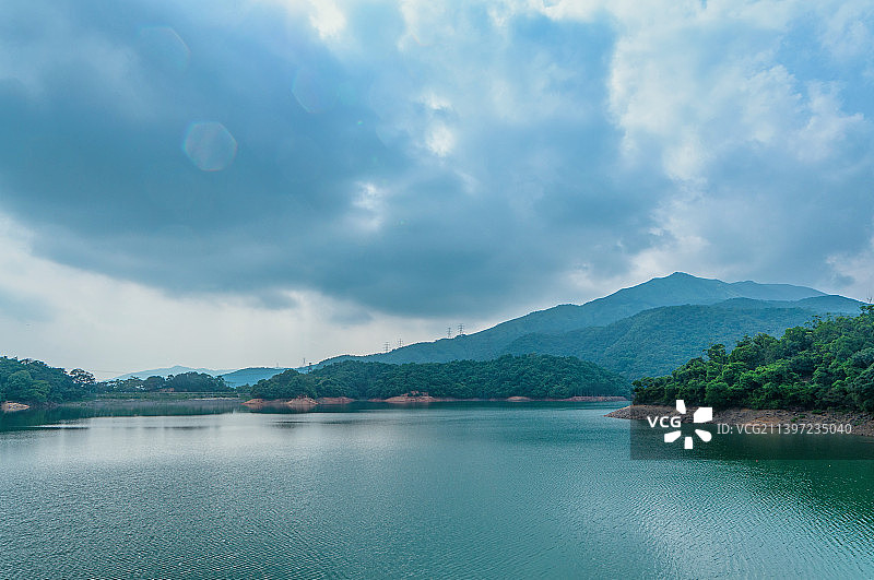 香港城门水塘郊野公园湖泊自然风光图片素材
