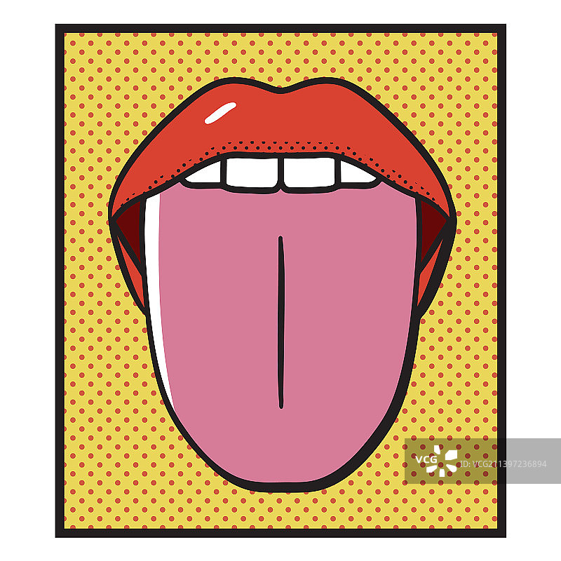 高品质吐舌漫画图片素材