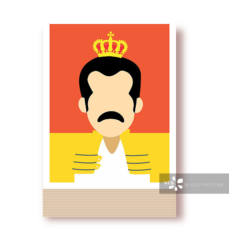 高质量的弗雷迪·默丘里卡通头像图片素材