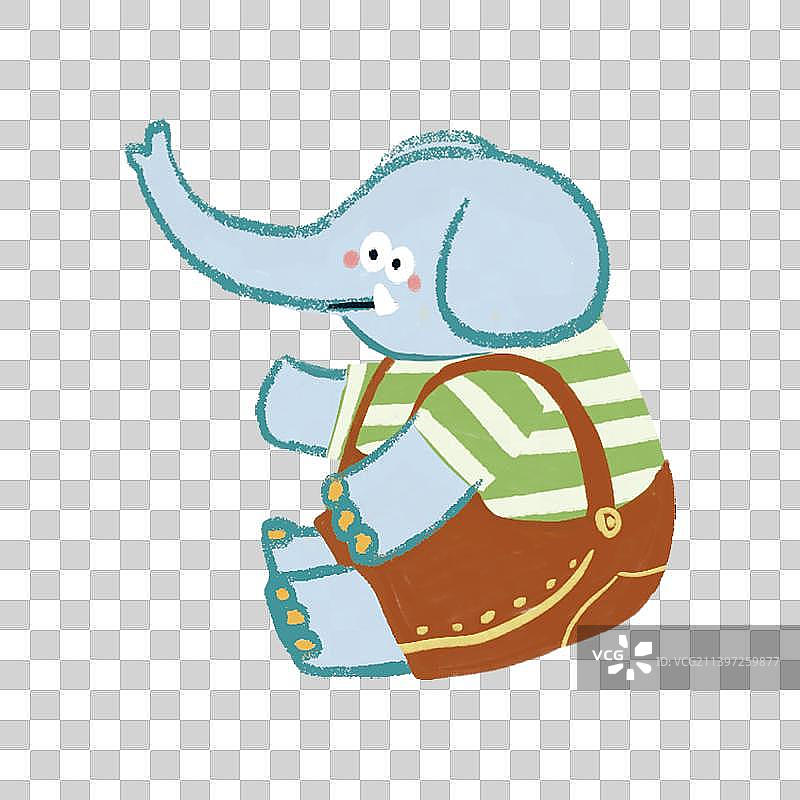 坐着的小象图片素材